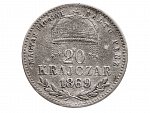 20 Krejcar 1869 K.B._