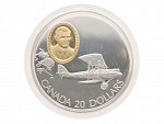 20 Dollar 1992 - letoun de Havilland DH.60 Moth, 31,1g, 0.925 Ag_