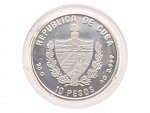 10 Peso 1996 - Karibská fauna - Kachnička karolínská, 20g, 0.999 Ag, náklad 5000ks_