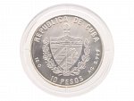 10 Peso 1997 - Flóra Karibiku - Ruellia tuberosa, 15g, 0.999 Ag, náklad 3000ks_