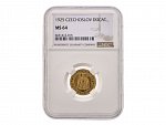 Dukát 1925 sv. Václav, náklad 66279 ks, NGC MS64
