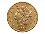 20 Dollar 1892, 33.436 g, 900/1000 Au_