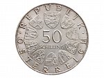 50 Schilling 1969 - 450. výročí úmrtí Maximiliána I., Ag 0.900, 20.00g_