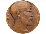 ČNS - ústředí, Praha - AE medaile Alfons Mucha, 1965, Bronz 60 mm, 80,84 g., signováno M. Knobloch_