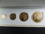 1, 2, 5, 10 Dukát 1938 sv. Václav, novoražba 2022, náklad 120 kusů, číslo 111, certifikáty, společná etue