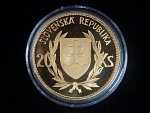 Au (0,986, 17,55g) replika slovenské 20 Ks Dr. Josef Tiso, náklad 10 ks, certifikát, dřevěná etue