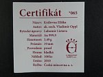 2010, pamětní dukátová medaile U královny Elišky, Au 999,9, 3,49g, číslovaná č.65, náklad 100ks, etue, certifikát