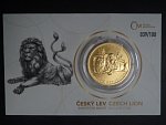 50 Dollars 2019 Zlatá uncová investiční mince Český lev, b.k., 1 OZ Au 0,999, 31,1g, Česká Mincovna, náklad 100 ks