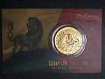 50 Dollars 2018 Zlatá uncová investiční mince Český lev, b.k., 1 OZ Au 0,999, 31,1g, Česká Mincovna, náklad 100 ks