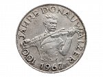 50 Schilling 1967 - 100. výročí valčíku na Modrém Dunaji_