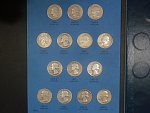 Kompletní sada Ag 1/4 Dollars 1948-1964 (45 ks), Washington Quarters