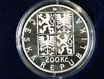 200 Kč 1998, 800. výročí korunovace Přemysla I. Otakara (certifikát proof)