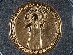 Au Medaile b.l. - V.Oppl Magická Praha - Bruncvík, Au 0,585, 18 mm, 2 g, kapsle