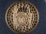 Au Medaile b.l. - V.Oppl Magická Praha - Staroměstský orloj, Au 0,585, 18 mm, 2 g, kapsle