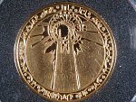 Au Medaile b.l. - V.Oppl Magická Praha - Staroměstský orloj, Au 0,585, 18 mm, 2 g, kapsle