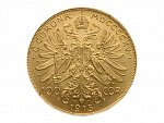 100 Korona 1915 novoražba, 33,87g, 0.900 Au..