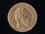 Württenberg, Karl I. (1864-1891), 10 Mark 1876 F, J.292