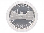 AR medaile Zámek Lednice - Lichtenštejnové, 31,1g, 0.999 Ag, náklad 1000ks_