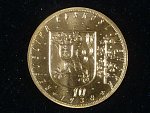 10 Dukát 1938 sv. Václav, novoražba 2022, náklad 120 ks, číslo 115, certifikát, etue