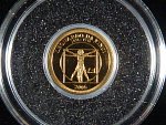 500 Togrogů 2006 - Leonardo Da Vinci, Au 999/1000, 0.5 g, 11 mm + certifikát