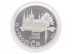 AR medaile 15. výročí vzniku ČR a prezident Václav Klaus, ČM 2008, 16g, 0.999 Ag_