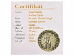 České Dukáty - Kněžna Libuše, ČM a Pražská mincovna, náklad 1500ks, 7,78g, 0.999 Au_