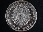 Sasko, Albert (1873-1902), 5 Mark 1889 E, J.122, KM. 1238