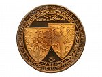 Pamětní medaile na povodně 1998 povodí Odry a Moravy, mosaz 50 mm, raženo 500 ks., signováno VO (Vladimír Oppl), značka výrobce ČM (Česká Mincovna), certifikát, etue_