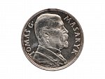 Stříbrná medaile 85. narozeniny Tomáše Garrigue Masaryka, lesklá, na hraně ryzostní značka 987 a značka výrobce K (mincovna Kremnica), průměr 32mm, 14,90 g., mírně poškrábaná v ploše