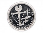 AR medaile 2000 s náboženským motivem ke konci druhého tisíciletí. Stříbro 40 mm, 29 g., punc Ag 999, autor V. Dařbujjan, náklad 500 ks._
