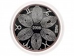 AR medaile 2007 s kalendářem 2008. Stříbro 50 mm, 42 g., punc Ag 999, autor V. Oppl, náklad 500 ks._