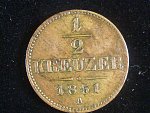 1/2 Krejcar 1851 A