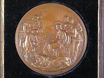 Bronzová medaile Honoris Causa London 1862, průměr 76.6 mm, původní etue