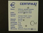 AR medaile k zavedení Euro měny, Ag 999, 16 g, průměr 34 mm, 1000 ks, certifikát, etue