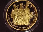 pamětní medaile 700.let vymření Přemyslovců 2006, Au 999,9, 31,1g, náklad 200ks číslovaných (číslo 027), etue, cert.