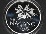 Pamětní medaile, Nagano ČOV, Ag 900, 13g, nákl. 1500ks, etue