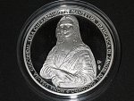 Pamětní medaile, Leonardo da Vinci a Mona Lisa , Ag 999, 16g, nákl. 500ks, certifikát, etue