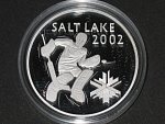 Pamětní medaile, OH Salt Lake - hokejista 2002 , Ag 999, 16g, etue