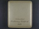 Pamětní medaile feldmarschal Erzherzog Friedrich 1914 Teschen, Ag 70,30 g, průměr 55.3 mm, originální etue