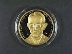 Zlatá medaile k 50. výročí udělení Nobelovy ceny J. Heyrovskému, Au 999.9, váha 31,1g, náklad 600ks.