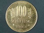 100 Schilling 1933, Au, vzácný ročník, bezvadný stav