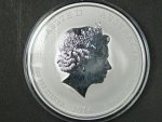 2 Dollars - 2 Oz (62,2700g)  Ag -Austrálie - Rok koně 2014, kvalita proof, Ag 999/1000, etue