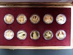 sada 10ks pamětních mincí 2500 Kč kulturní památky technického dědictví v pamětní etui, certifikáty
