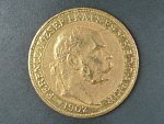 100 Koruna 1907 KB Korunovační, bezvadný stav