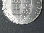 50 Kčs 1990 1.výročí svatořečení A. České, varianta bez -LK-