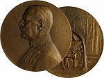 Hartig Arnold 1878-1972 - AE medaile K. u. K. Kriegsminister Generaloberst Frh. v. Krobatin, průměr 65 mm