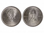 Výmarská republika 1919-1933 -  3 Marka 1932 A, Goethe, KM76