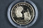 50  Dollars 1992 500.Years of America, Au 583, 7,776g, KM-204