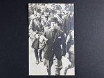 Propaganda - fotopohlednice ze slavnostního pochodu v Římě 28.10.28, Mussolini, použitá