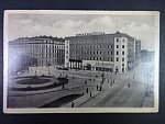 Brno - Malinovského nám. (Theaterplatz), fotopohlednice, prošlá 1938